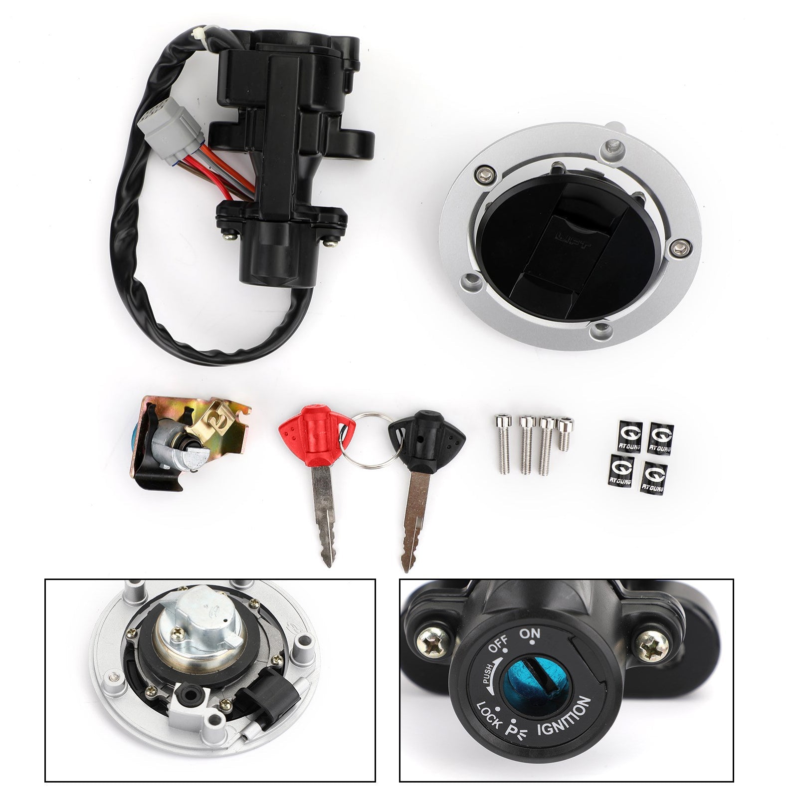 Ignition Switch Fuel Gas Cap Seat Lock Key Kit For Suzuki GSXR GSX-R 1000 05-18 CA Market