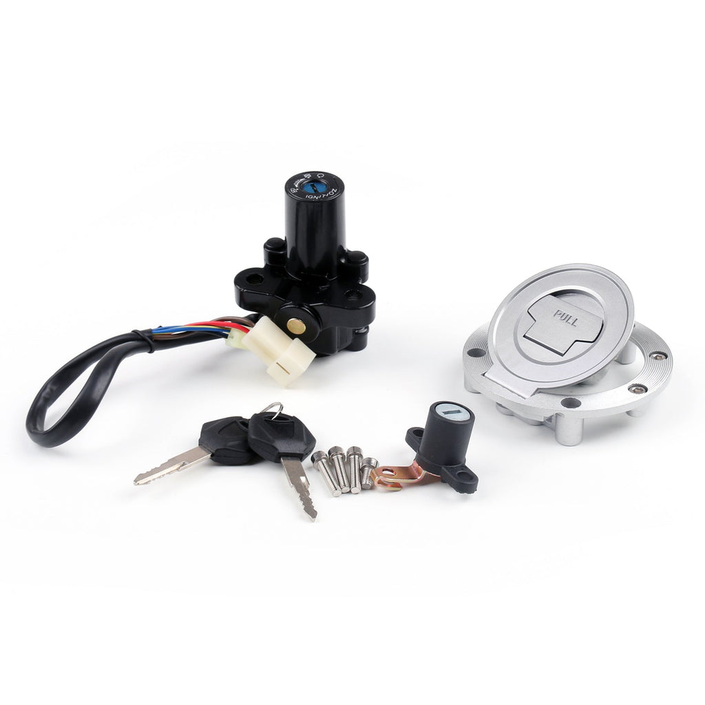 Ignition Switch Fuel Gas Cap Seat Lock Set Fit for Yamaha MT03 YZF R6 R1 99-12