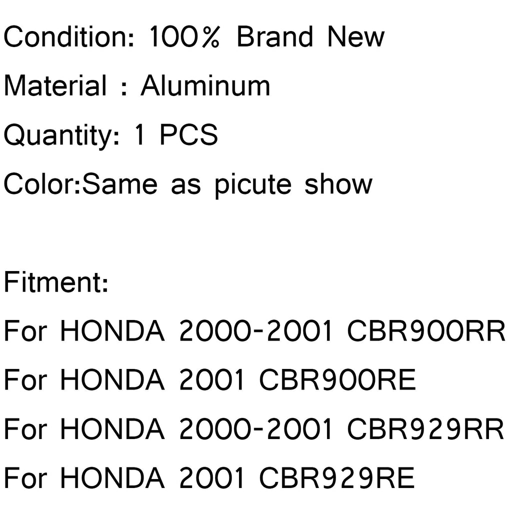 Aluminum Cooler Cooling Radiator For 2001 HONDA CBR900RE / CBR929RE