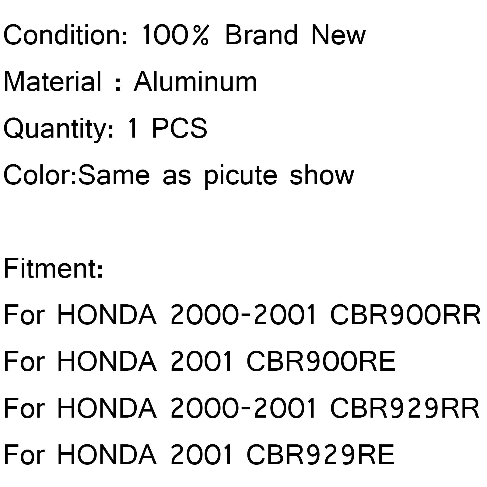 Aluminum Cooler Cooling Radiator For 2001 HONDA CBR900RE / CBR929RE