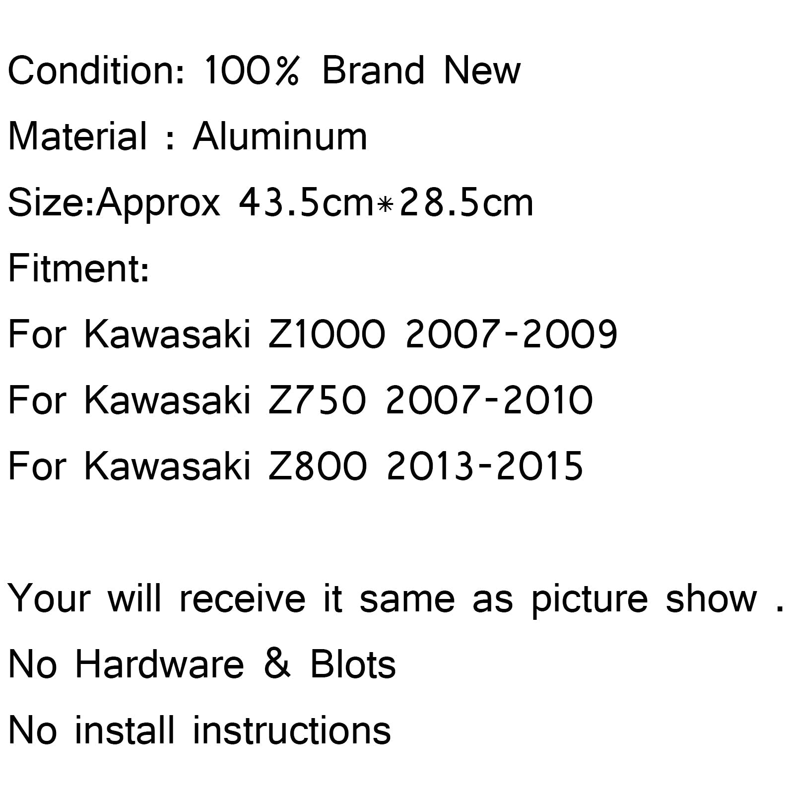 Motorcycle Radiator Cooler Aluminum For Kawasaki Z1000 07-09 Z750 2007-2010 Z800