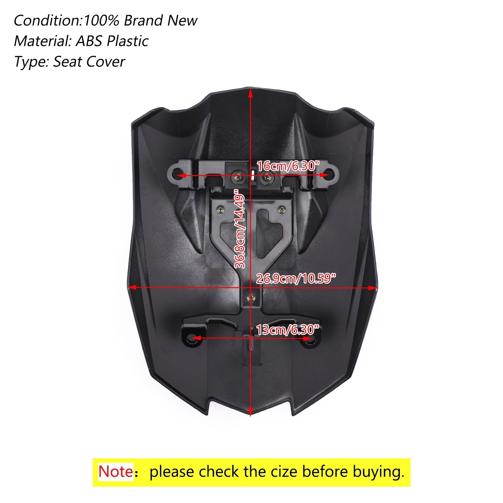 ABS plastic Rear Tail Solo Seat Cover Cowl Fairing For Kawasaki Z1000SX 2010-23