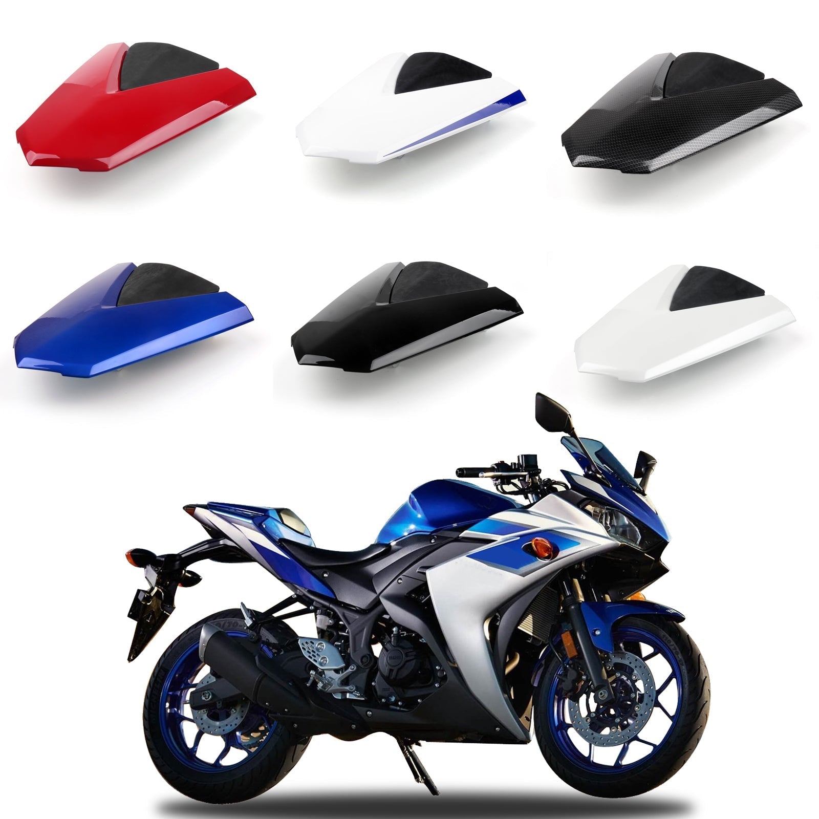 ABS Rear Seat Cover cowl For Yamaha YZF R25 2013-2021 R3 2015-2021 MT-03 2014