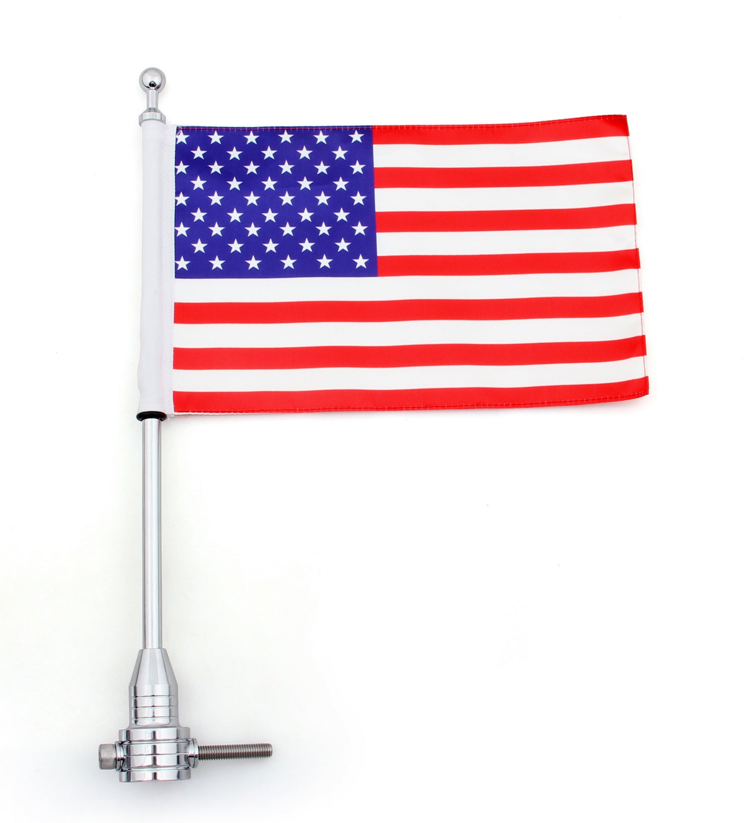 Custom Motorcycle Rear Side Mount Flag Pole with USA Flag For Harley