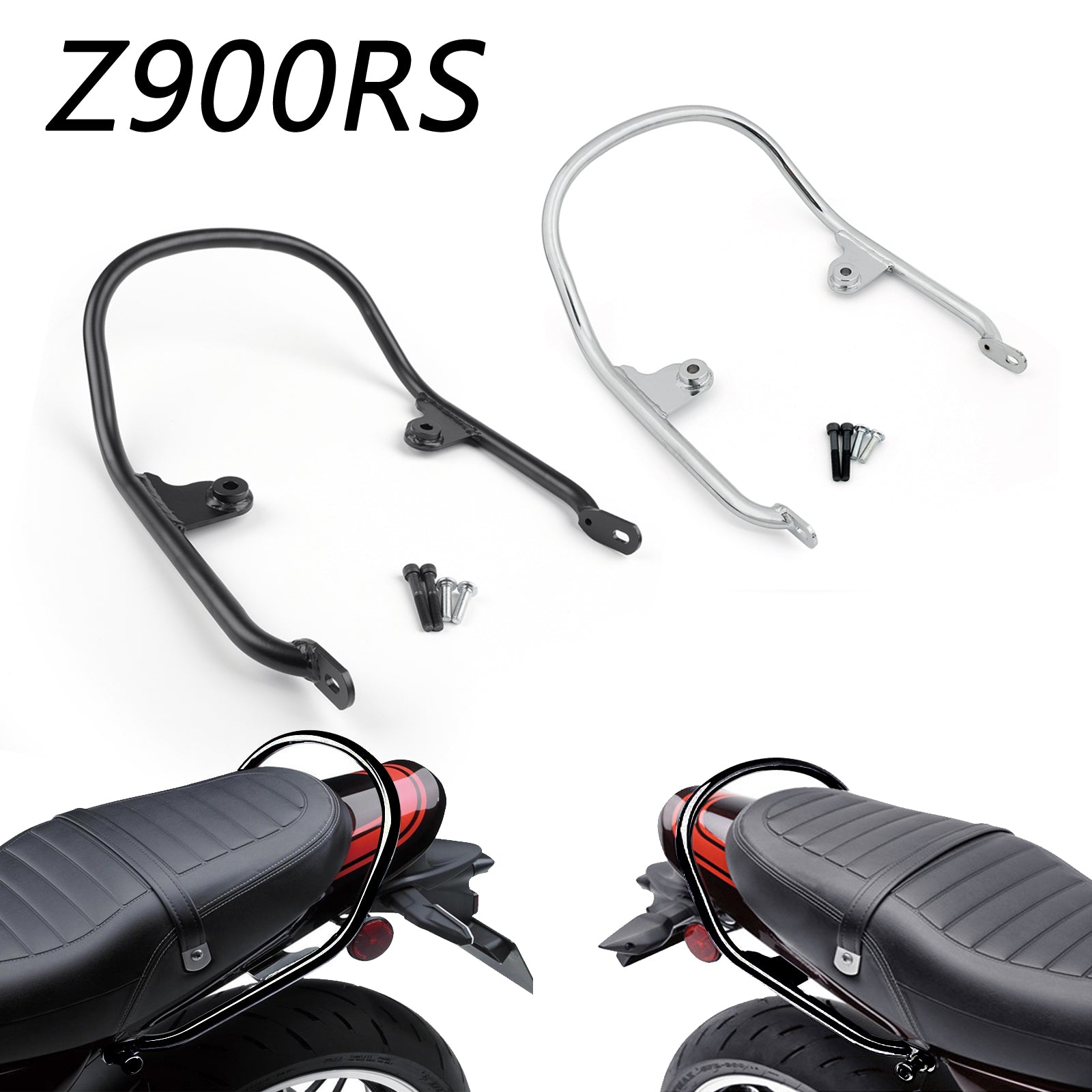 Large Passenger Rear Seat Hand Handle Grab Bar Rail Fit for Kawasaki Z900RS / Cafe 2018-2025