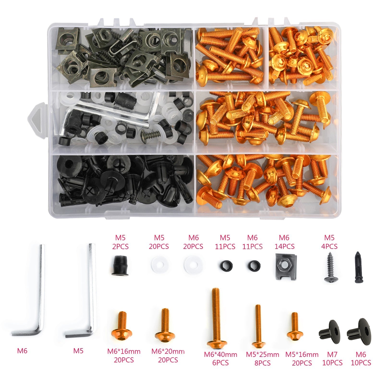 Complete Fairing Bolts Screws Bodywork Kit For Yamaha YZF R6 R1 R3 R25 FZ07 FZ09
