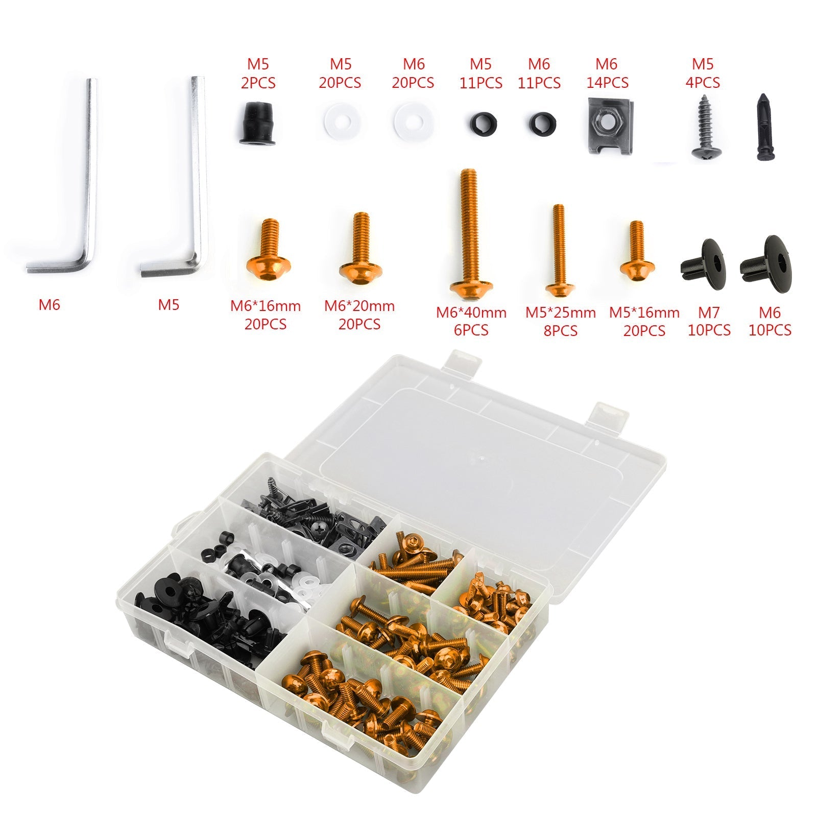 Complete Fairing Bolts Screws Bodywork Kit For Yamaha YZF R6 R1 R3 R25 FZ07 FZ09
