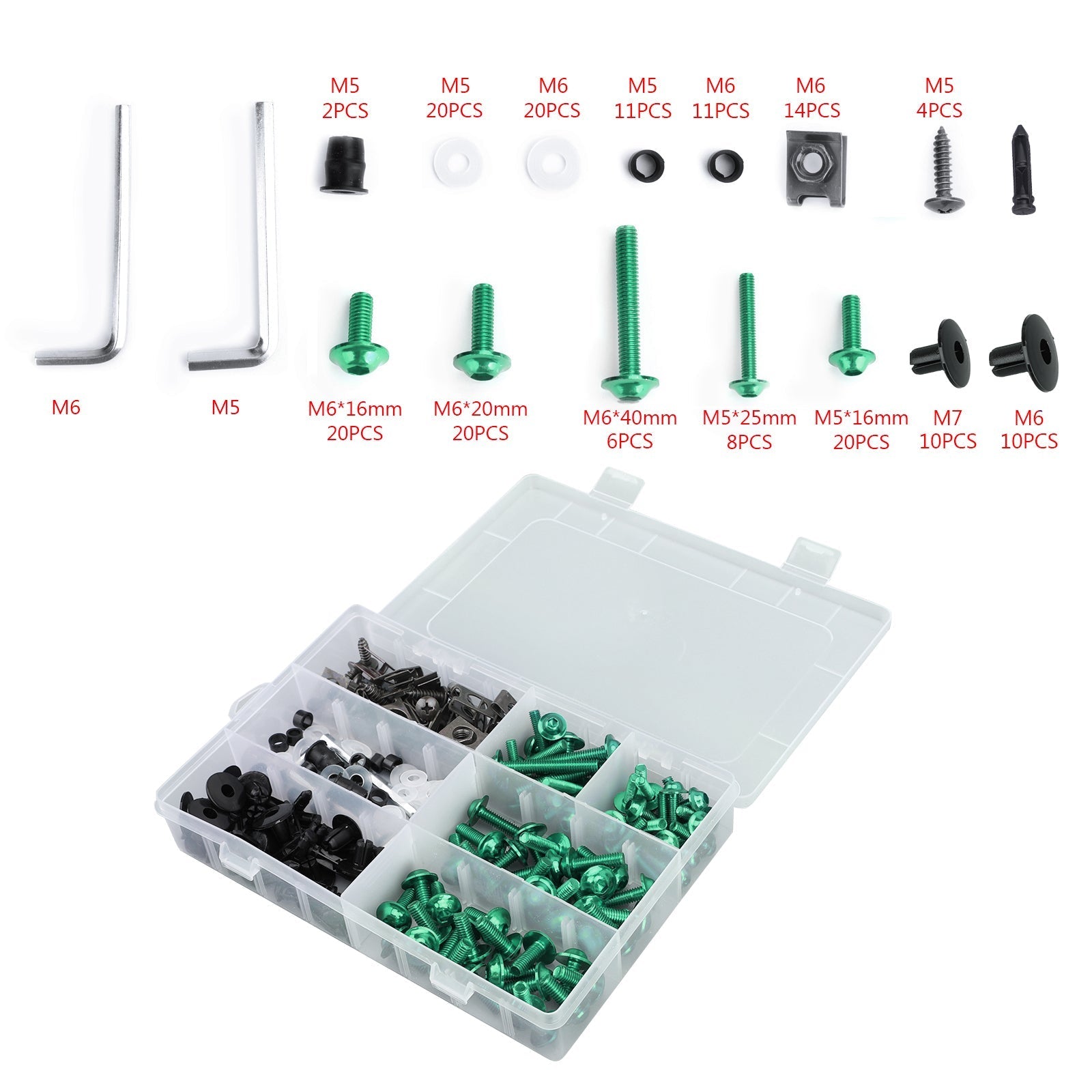 Complete Fairing Bolts Screws Bodywork Kit For Yamaha YZF R6 R1 R3 R25 FZ07 FZ09