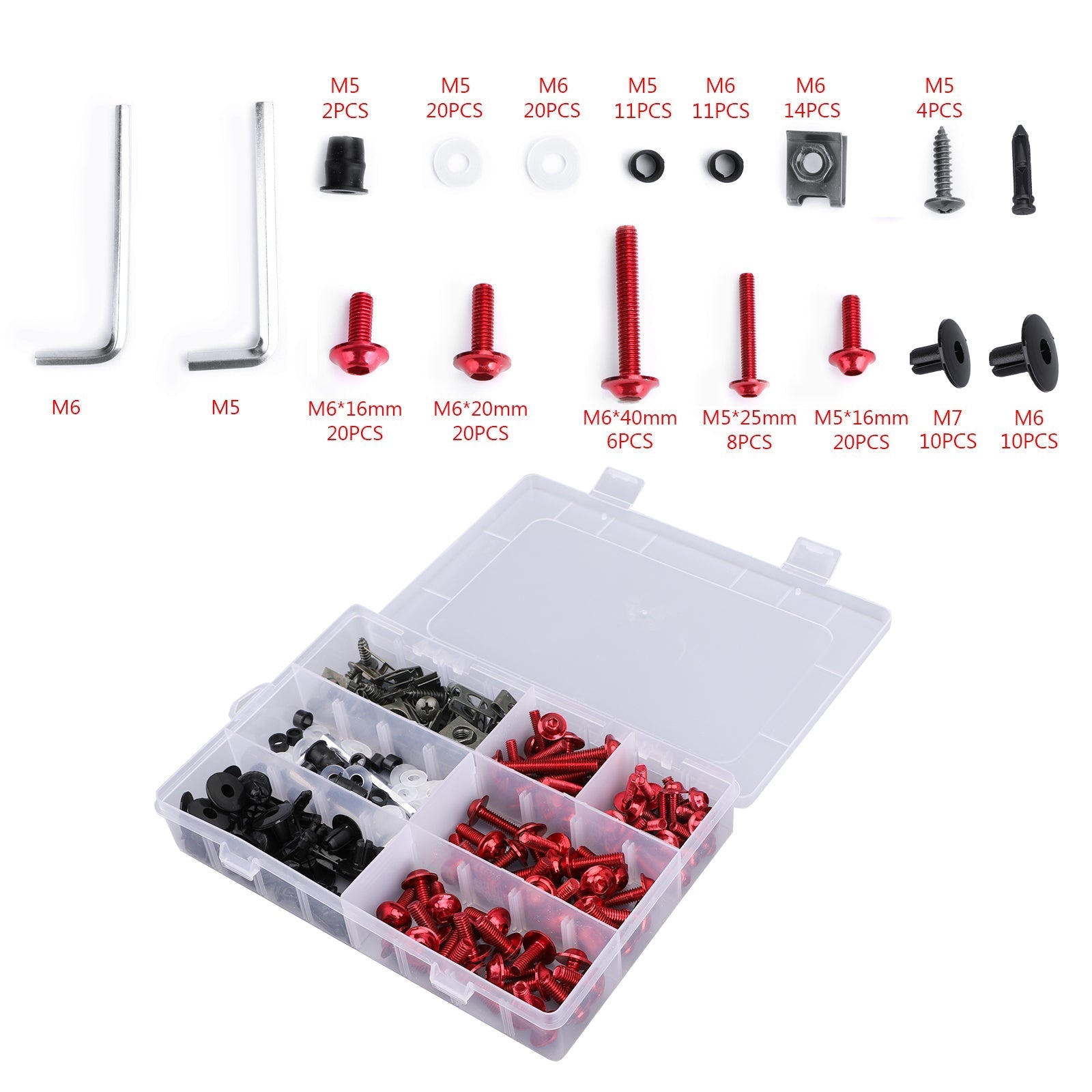 Complete Fairing Bolts Screws Bodywork Kit For Yamaha YZF R6 R1 R3 R25 FZ07 FZ09