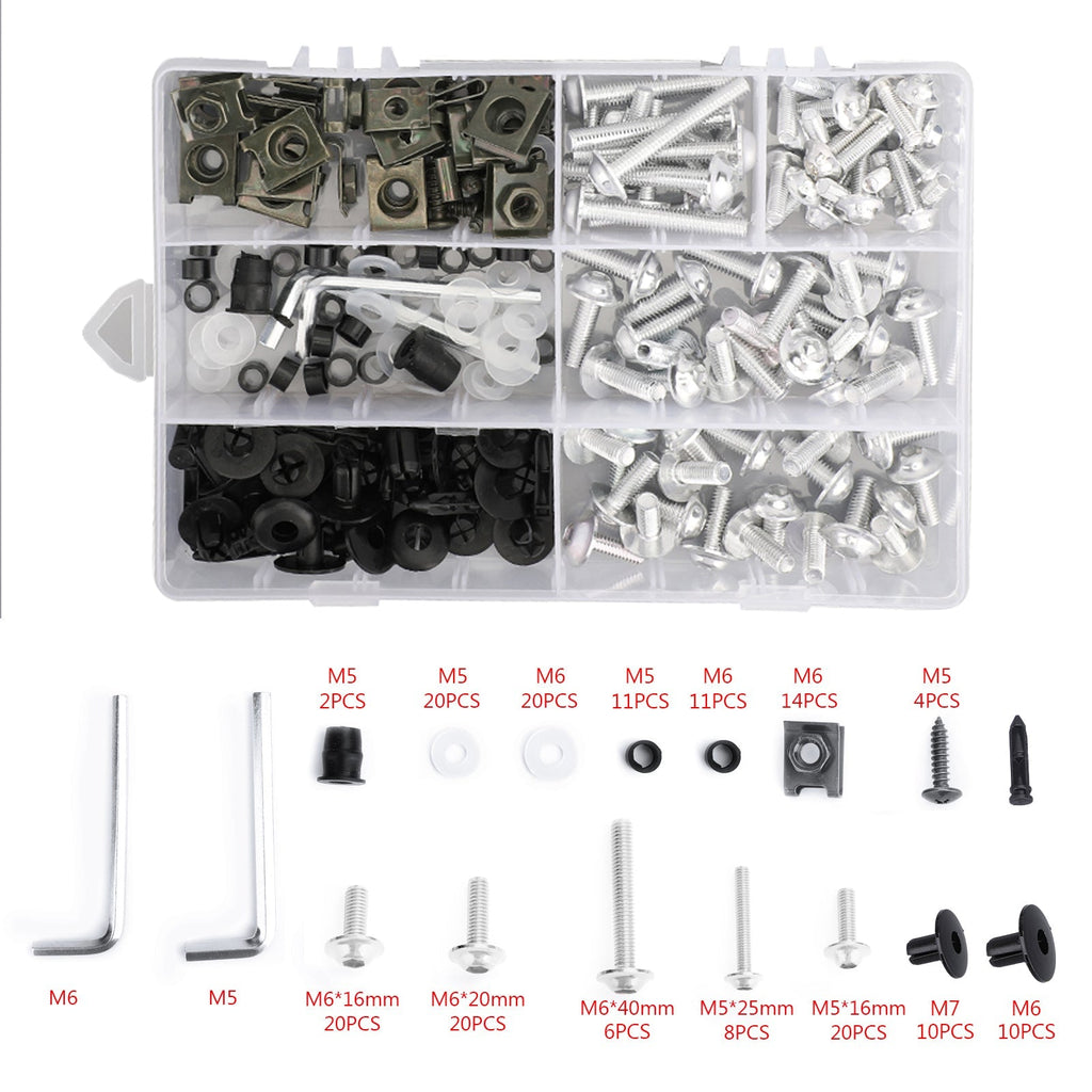 Complete Fairing Bolts Screws Bodywork Kit For Yamaha YZF R6 R1 R3 R25 FZ07 FZ09