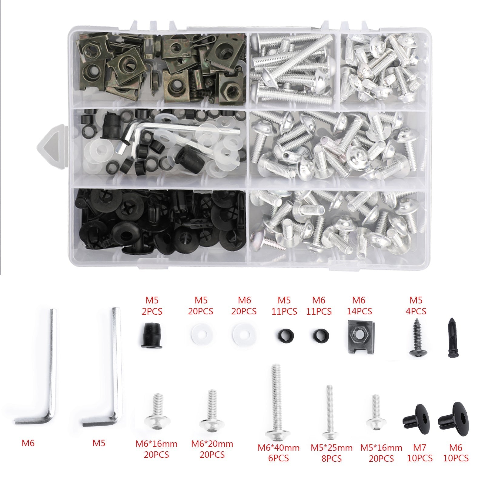 Complete Fairing Bolts Screws Bodywork Kit For Yamaha YZF R6 R1 R3 R25 FZ07 FZ09
