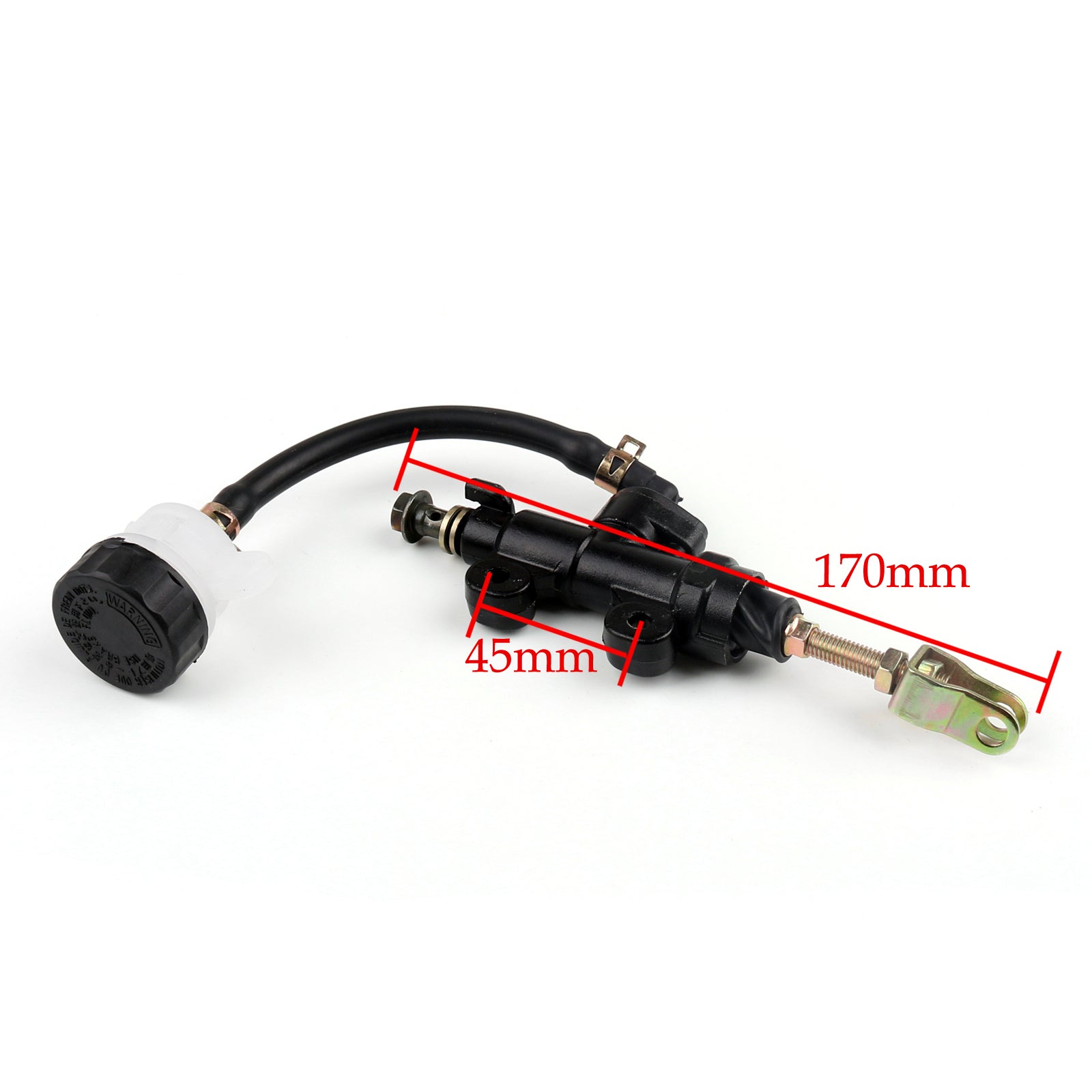 Motorcycle Universal Rear Master Cylinder Hydraulic Brake Pump Fluid Reservoir
