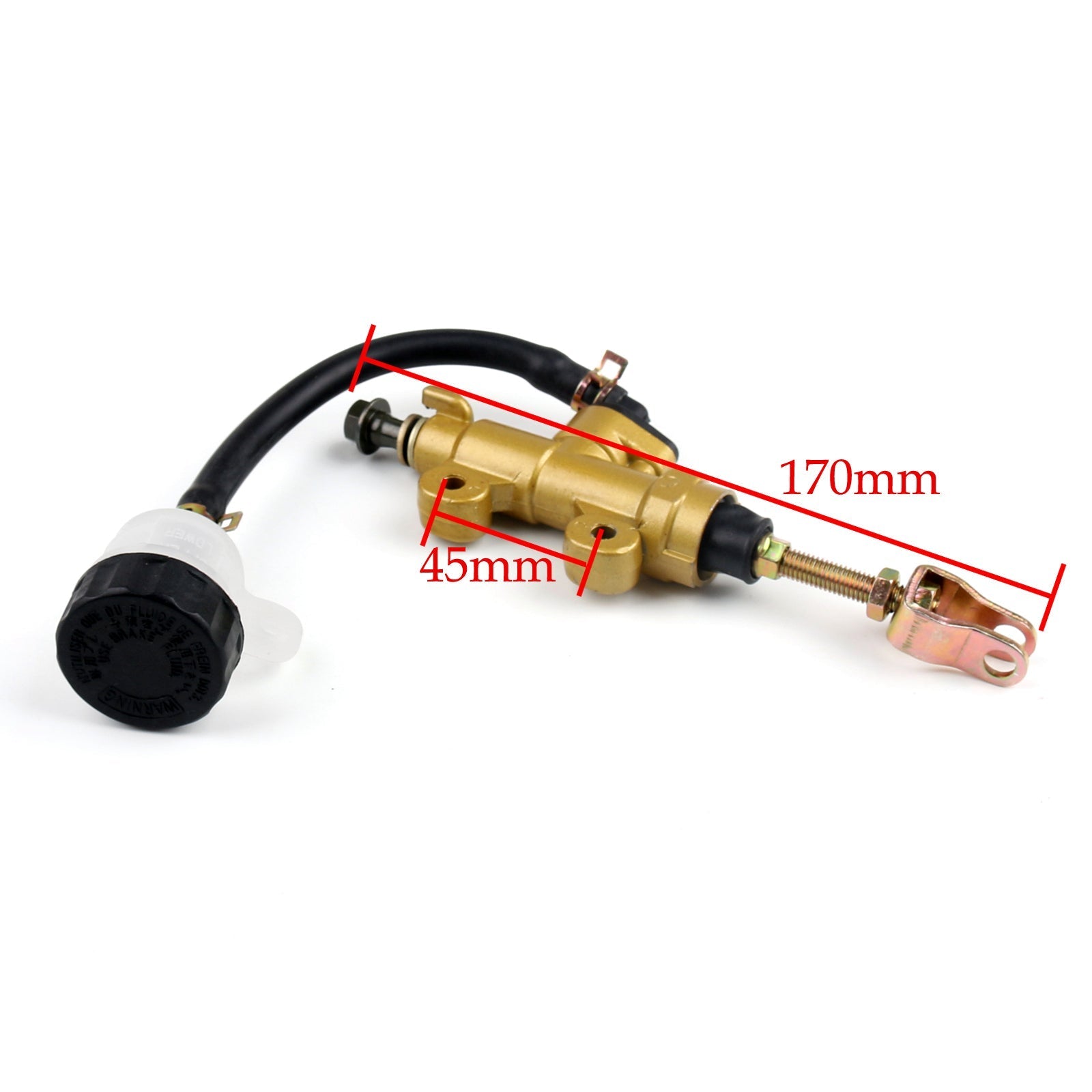 Motorcycle Universal Rear Master Cylinder Hydraulic Brake Pump Fluid Reservoir