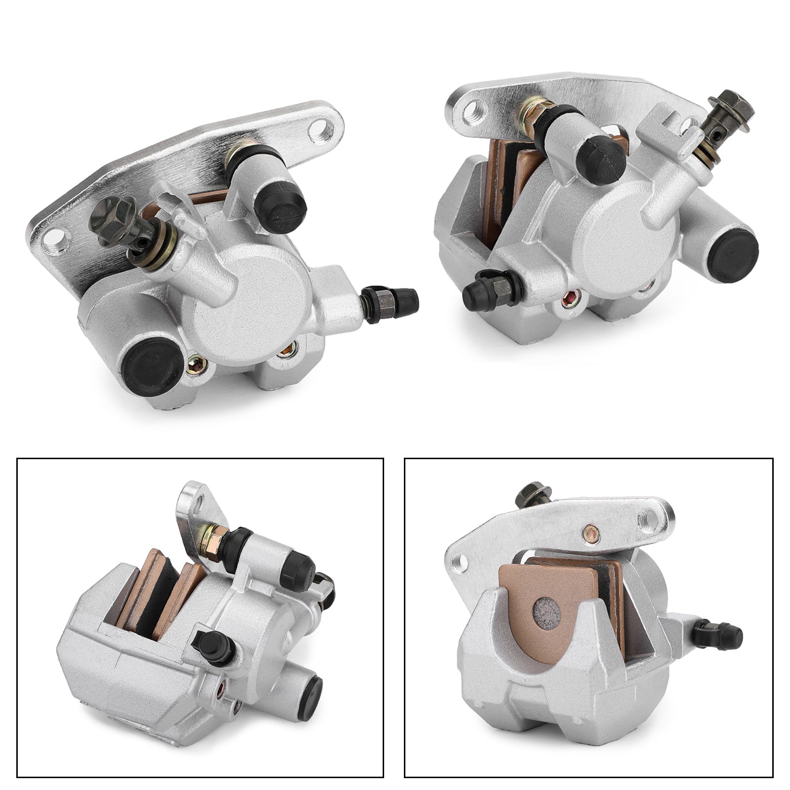 L&R Front Brake Caliper Set For Honda TRX 250 300 400 EX Yamaha YFM 250 350 400
