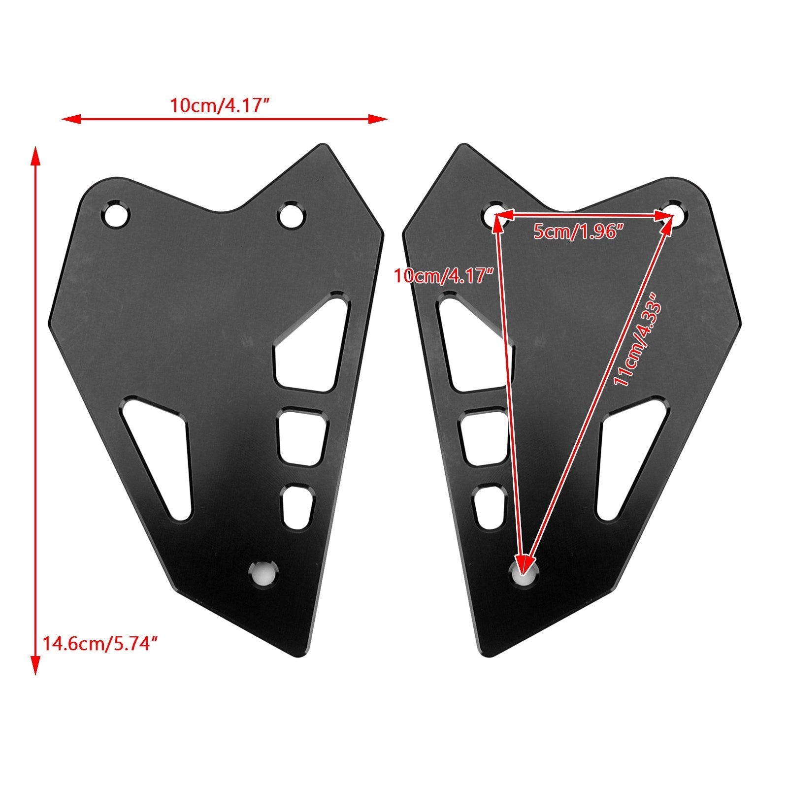 CNC Aluminum Heel Guards Rearset Plates Fit for Kawasaki Z900 ZR900 2017-2020
