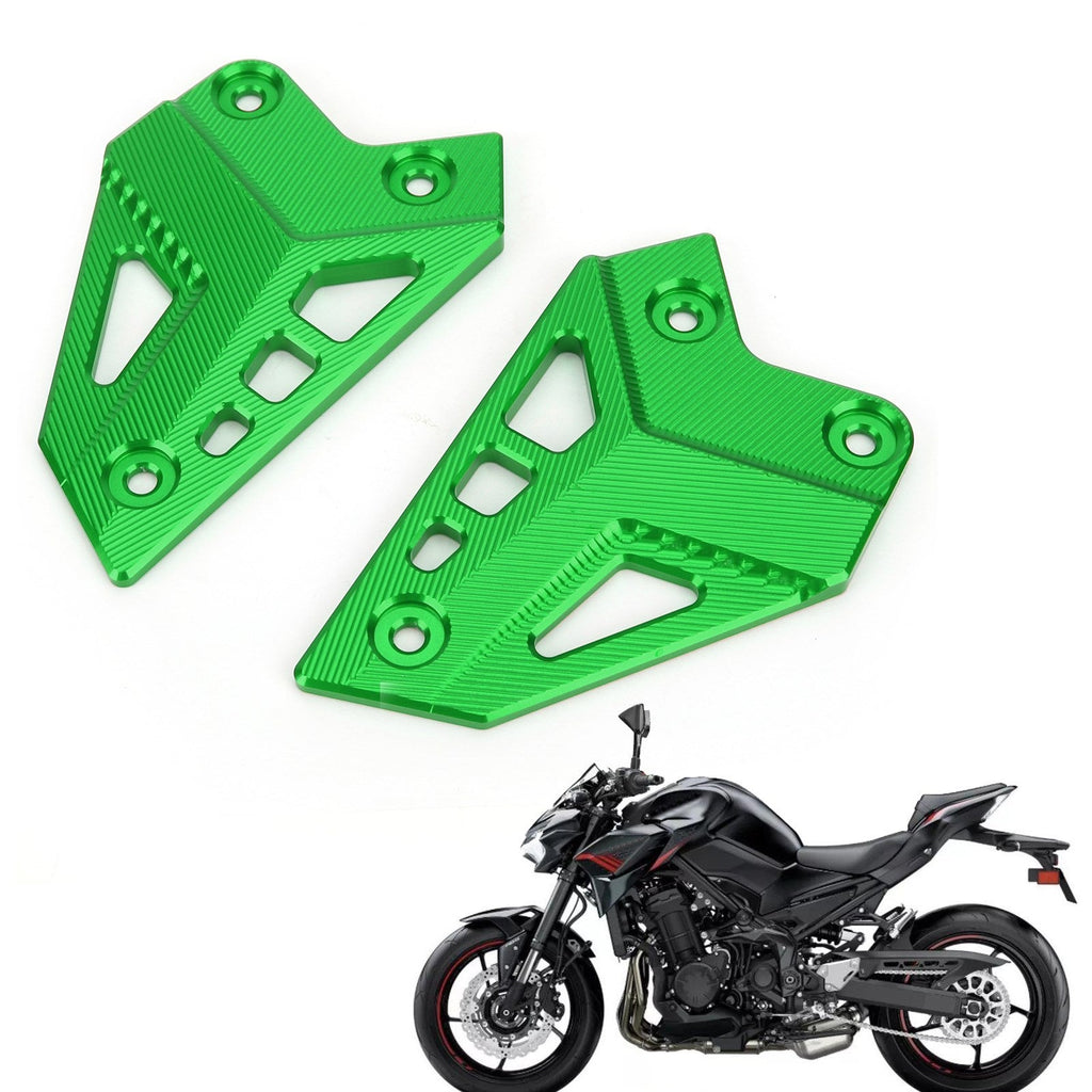 CNC Aluminum Heel Guards Rearset Plates Fit for Kawasaki Z900 ZR900 2017-2020