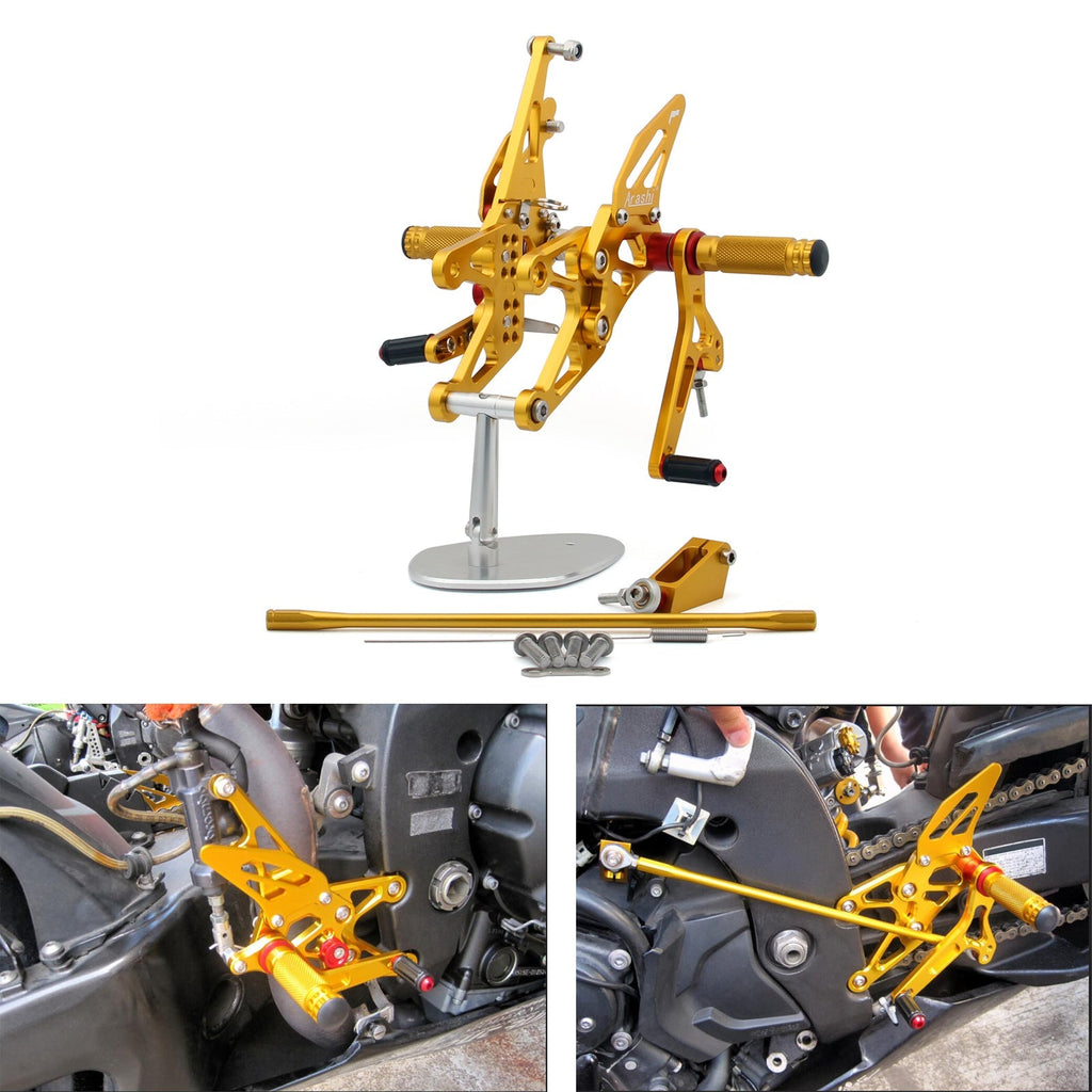 Rearset Rear set Footpegs Adjustable For Yamaha YZF 1000 R1 2007-2008