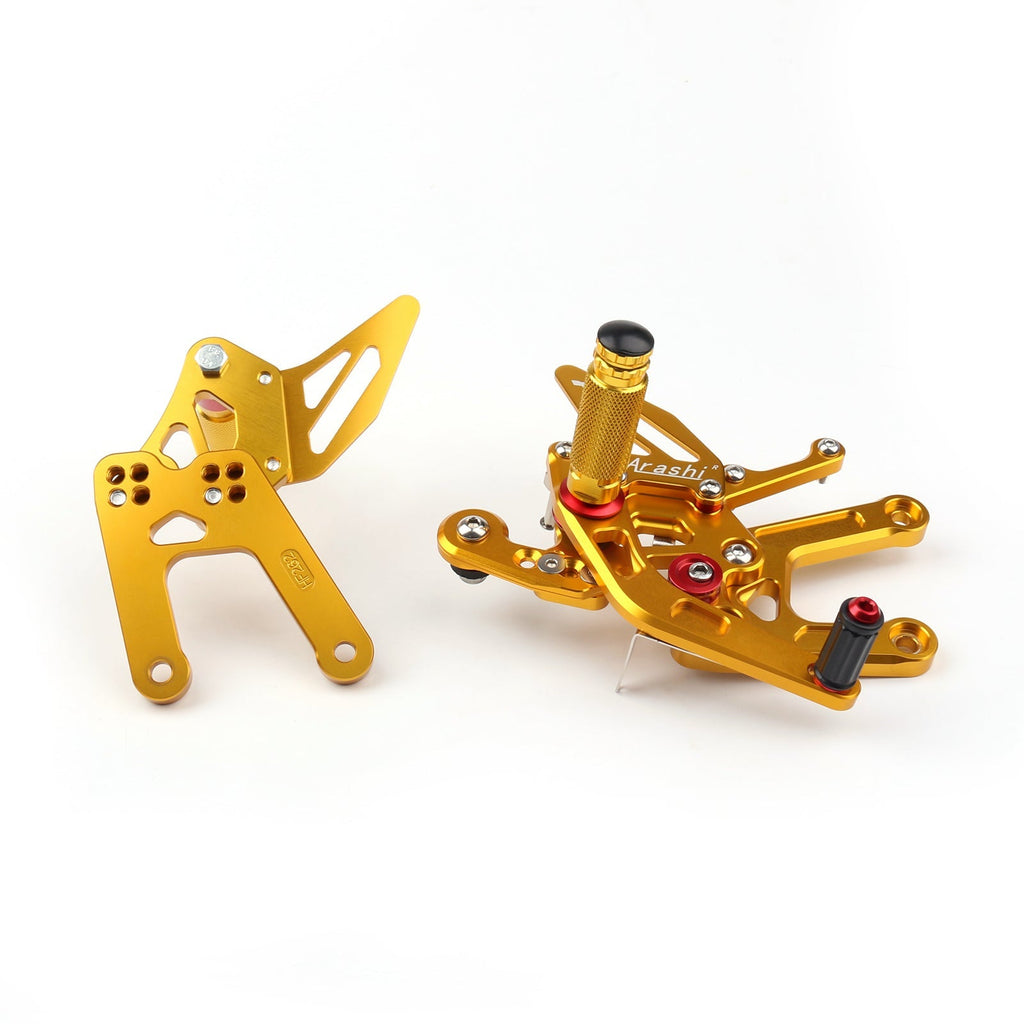 2017-2020 Yamaha YZF R6 Motorcycle Adjustable Rearset Rearsets Foot Pegs