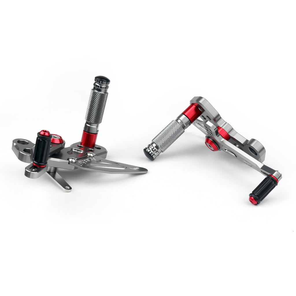 CNC Adjustable Rearsets Footrest Foot Peg Fit For 2016-2019 Kawasaki Z125