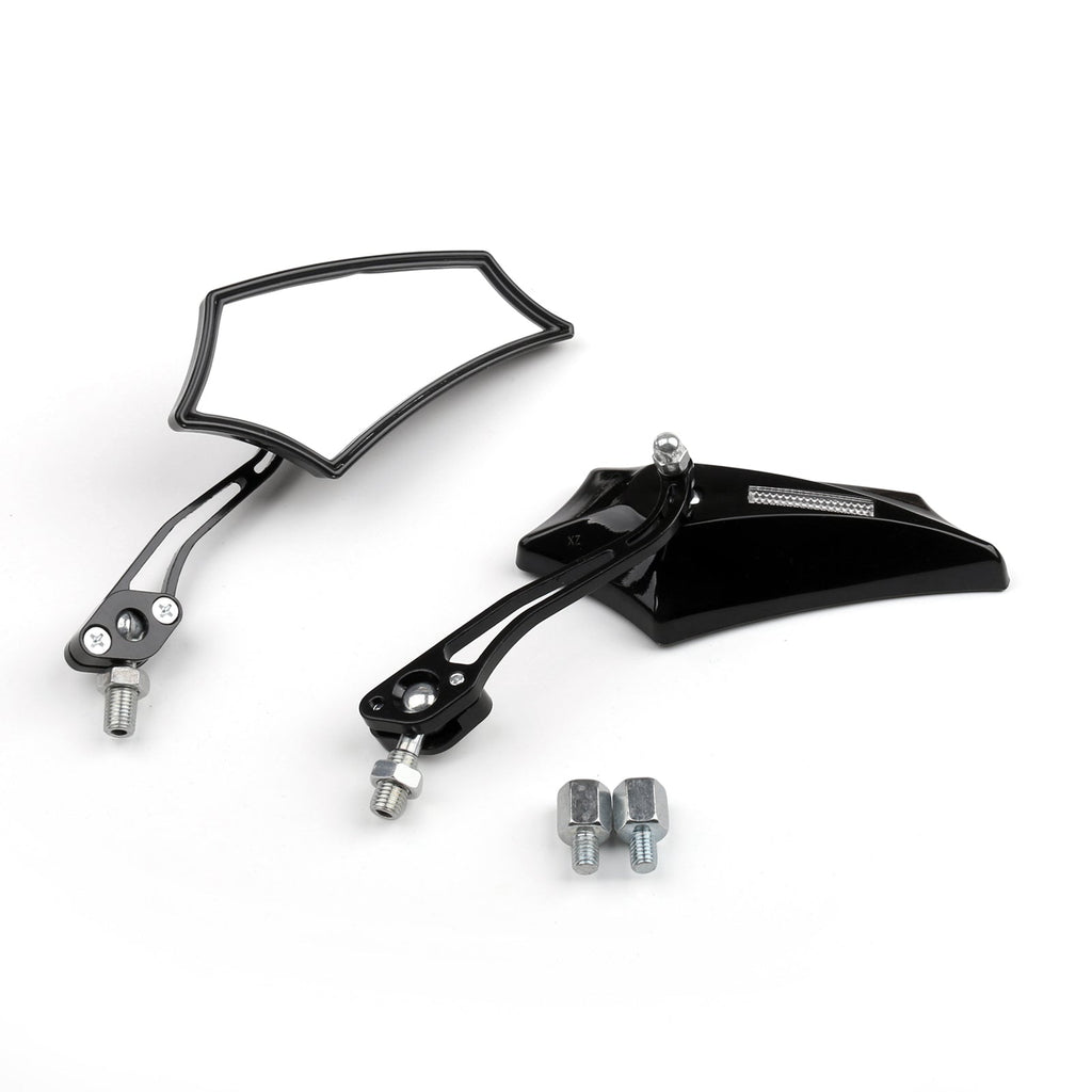 Motocycle Chopper Cruiser Street Dirt Bike Rear View Mirrors 8mm 10mm