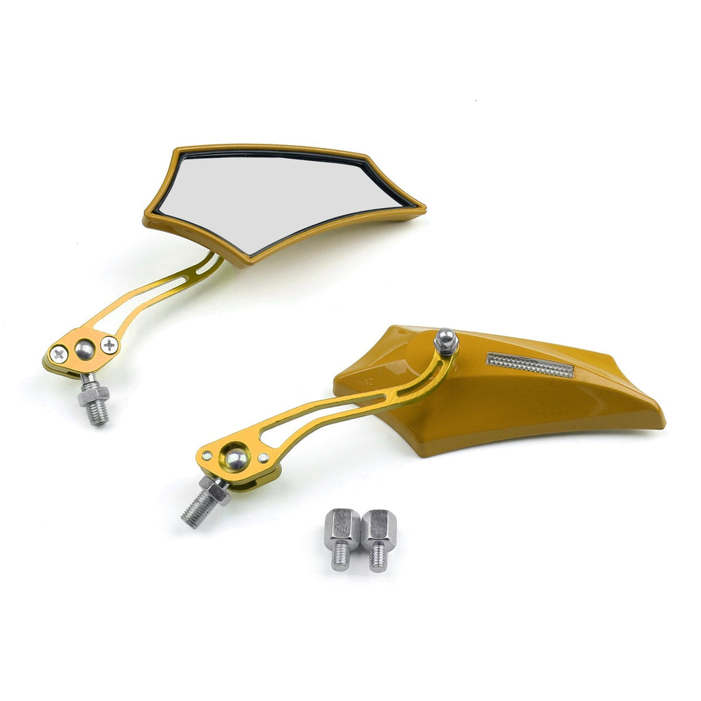 Motocycle Chopper Cruiser Street Dirt Bike Rear View Mirrors 8mm 10mm