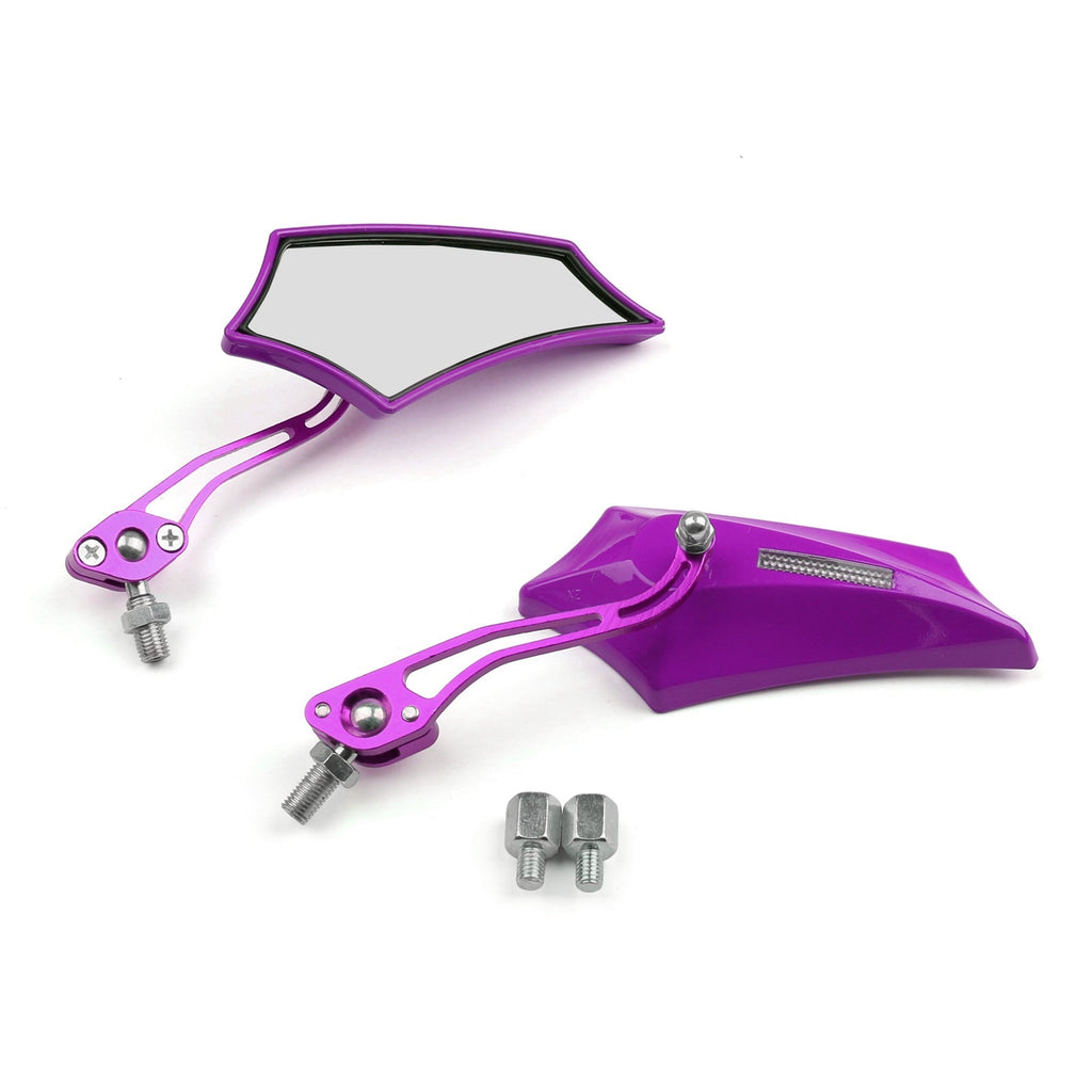 Motocycle Chopper Cruiser Street Dirt Bike Rear View Mirrors 8mm 10mm