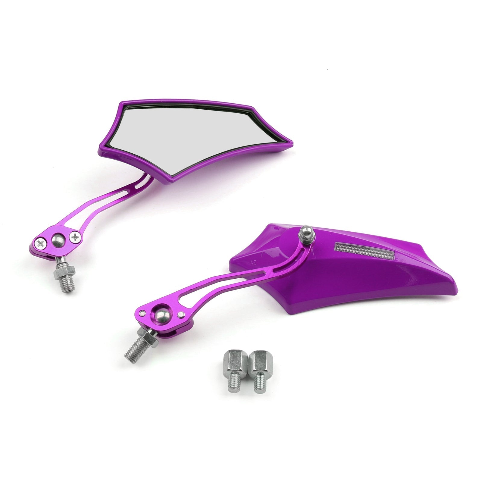 Motocycle Chopper Cruiser Street Dirt Bike Rear View Mirrors 8mm 10mm