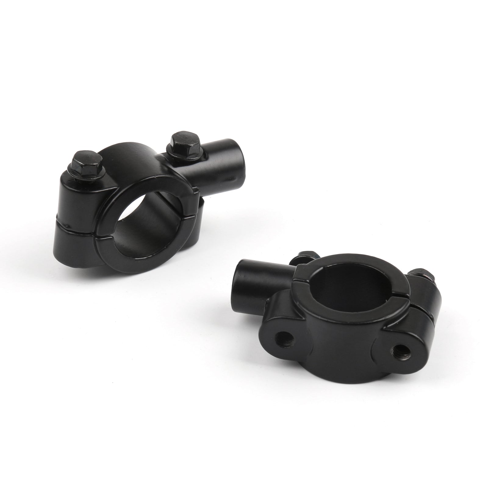 Motorcycle 7/8 HandleBar 10MM Thread Mirror Mount Holder Clamp Adaptor Black