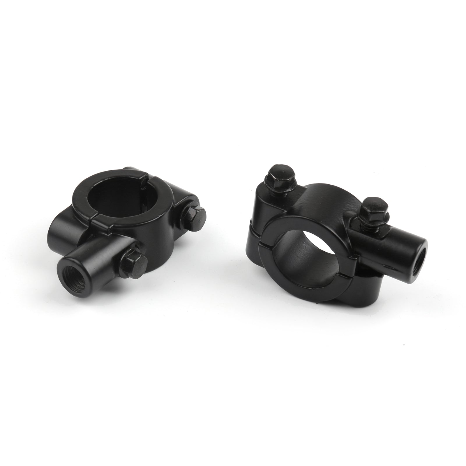 Motorcycle 7/8 HandleBar 10MM Thread Mirror Mount Holder Clamp Adaptor Black