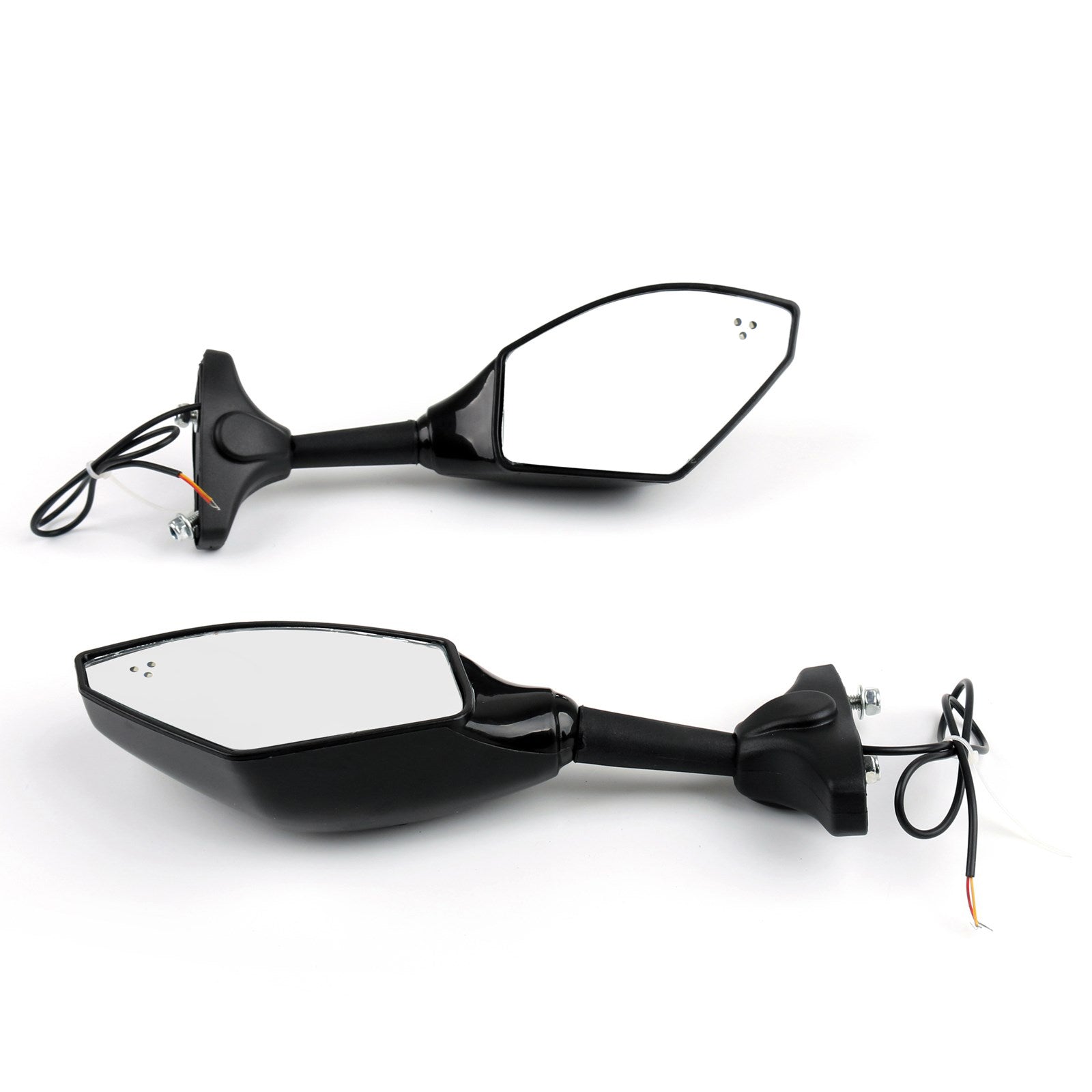 Pair LED Mirrors For SUZUKI GSXR 600 750 1000 Hayabusa GSF SV Katana TL1000R Black