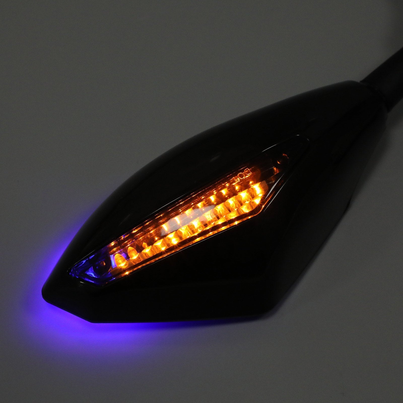 Pair LED Mirrors For SUZUKI GSXR 600 750 1000 Hayabusa GSF SV Katana TL1000R Black