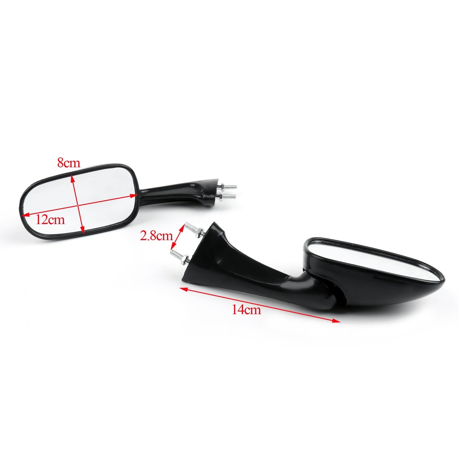 Motorcycle Rearview Side Mirrors Left & Right Fit for Honda CBR 250 400 NSR 250 VFR RVF 400 1987-1996