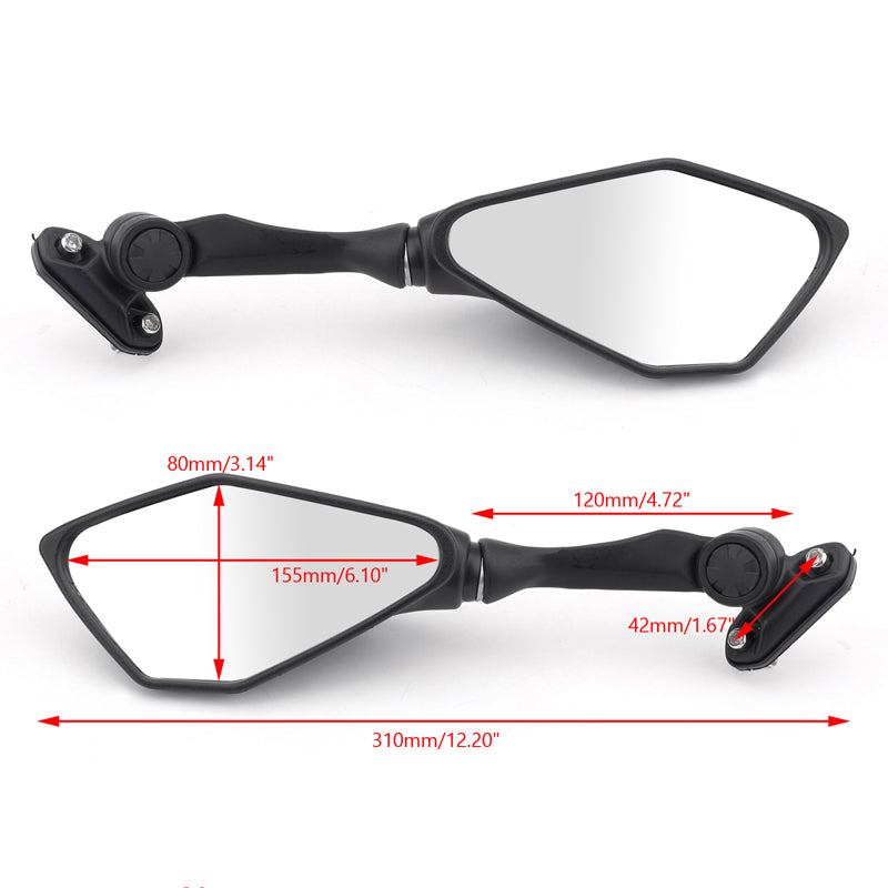 Motocycle Rear View Mirrors For Kawasaki Ninja ZX6R 636 13-15 300 EX300 13-17