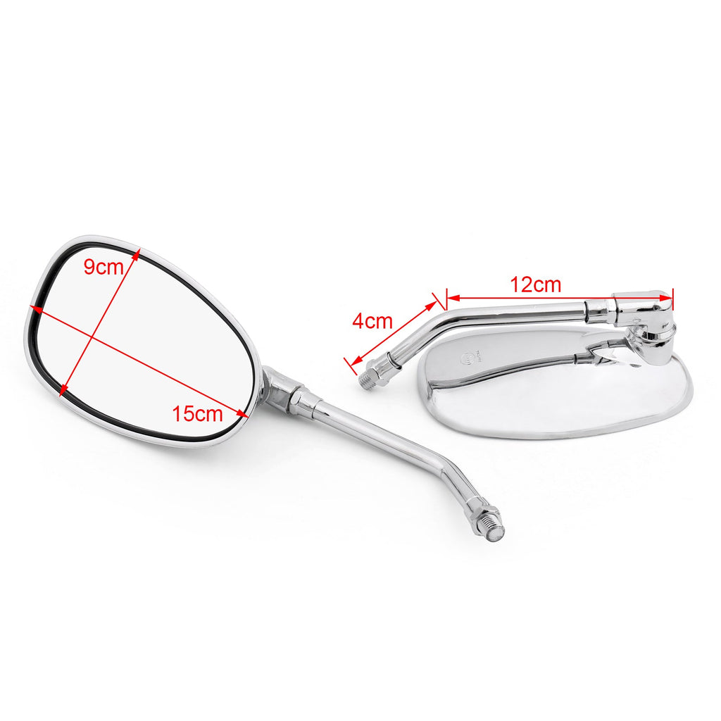 10mm Motocycle Rear View Mirrors For Yamaha XV1100/535/750 SR125/185/250 SRX600