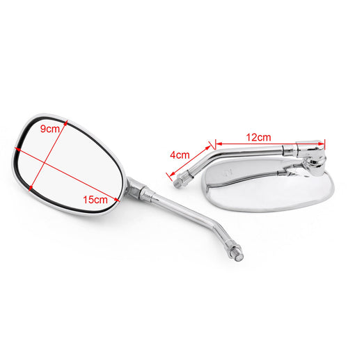 10mm Motocycle Rear View Mirrors For Yamaha XV1100/535/750 SR125/185/250 SRX600
