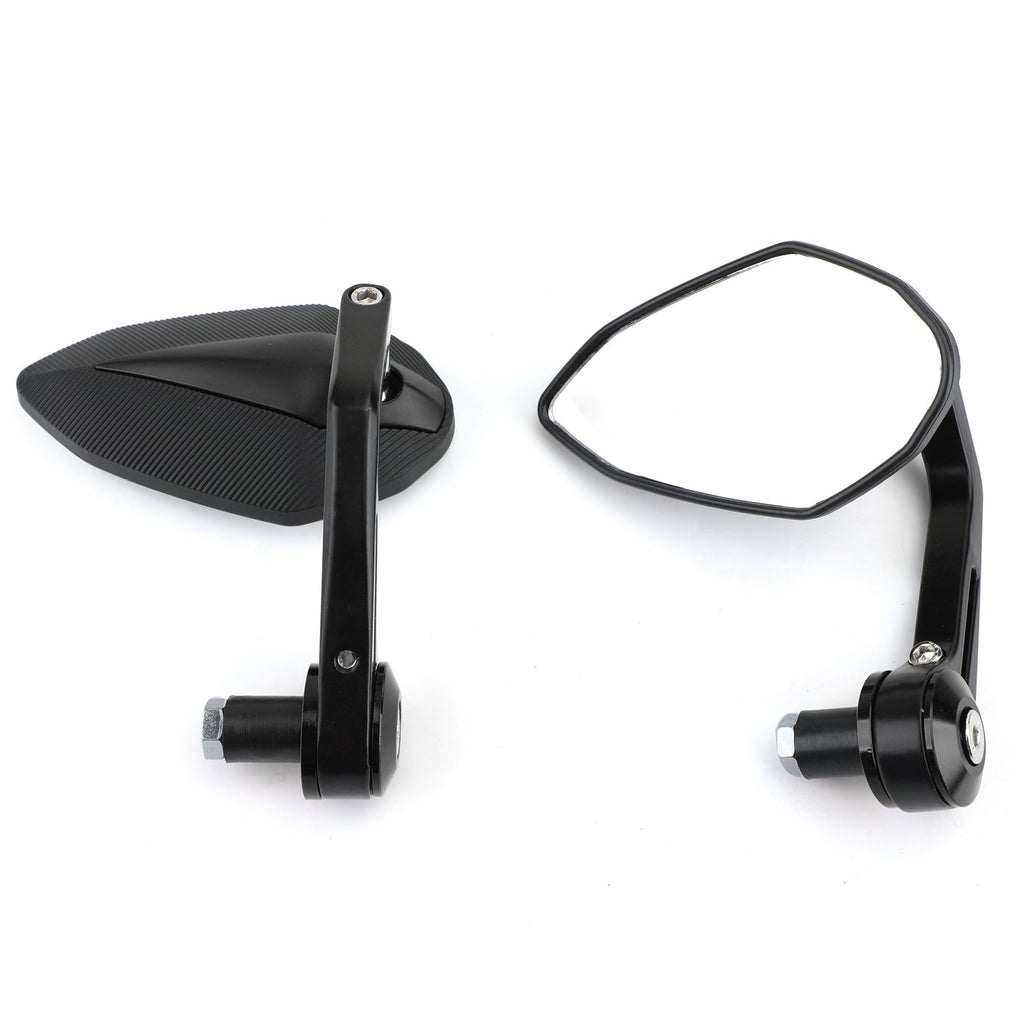 CNC Motorcycle 7/8 Handle Bar End Rearview Side Mirrors For Bobber Cafe Racer