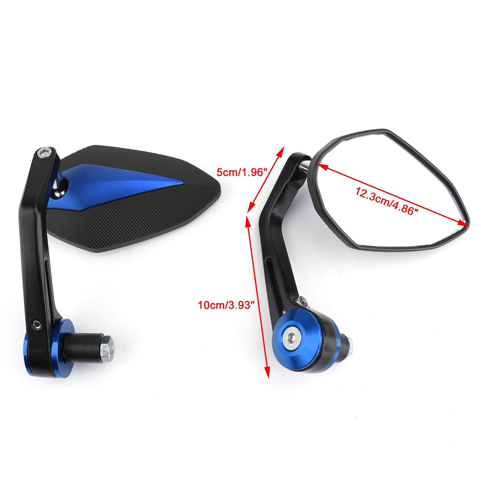 CNC Motorcycle 7/8 Handle Bar End Rearview Side Mirrors For Bobber Cafe Racer