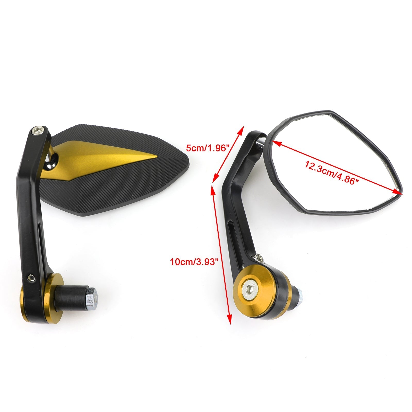 CNC Motorcycle 7/8 Handle Bar End Rearview Side Mirrors For Bobber Cafe Racer