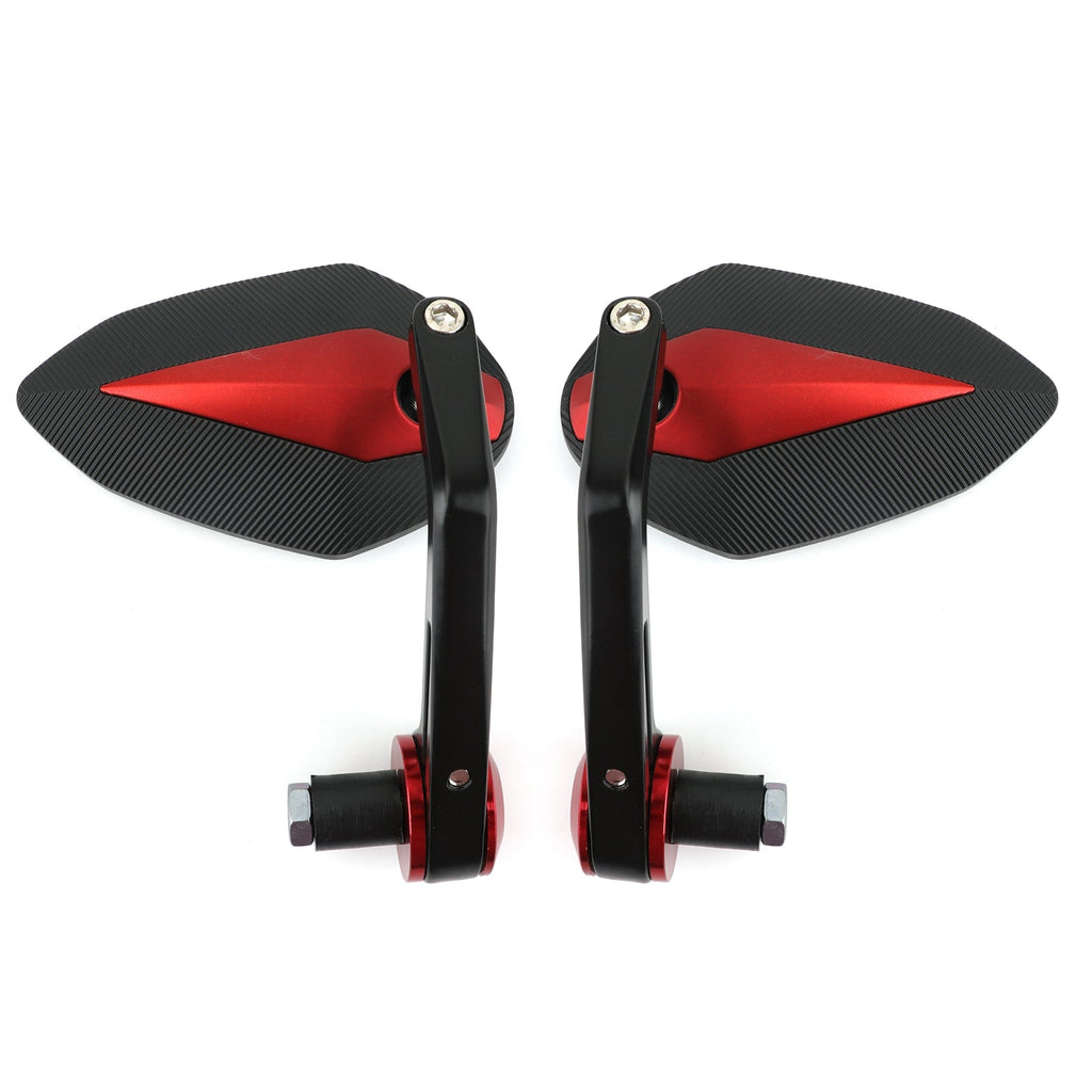 CNC Motorcycle 7/8 Handle Bar End Rearview Side Mirrors For Bobber Cafe Racer