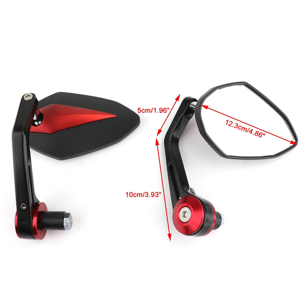 CNC Motorcycle 7/8 Handle Bar End Rearview Side Mirrors For Bobber Cafe Racer