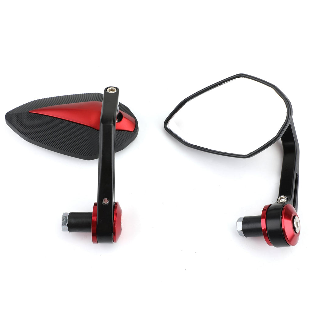 CNC Motorcycle 7/8 Handle Bar End Rearview Side Mirrors For Bobber Cafe Racer