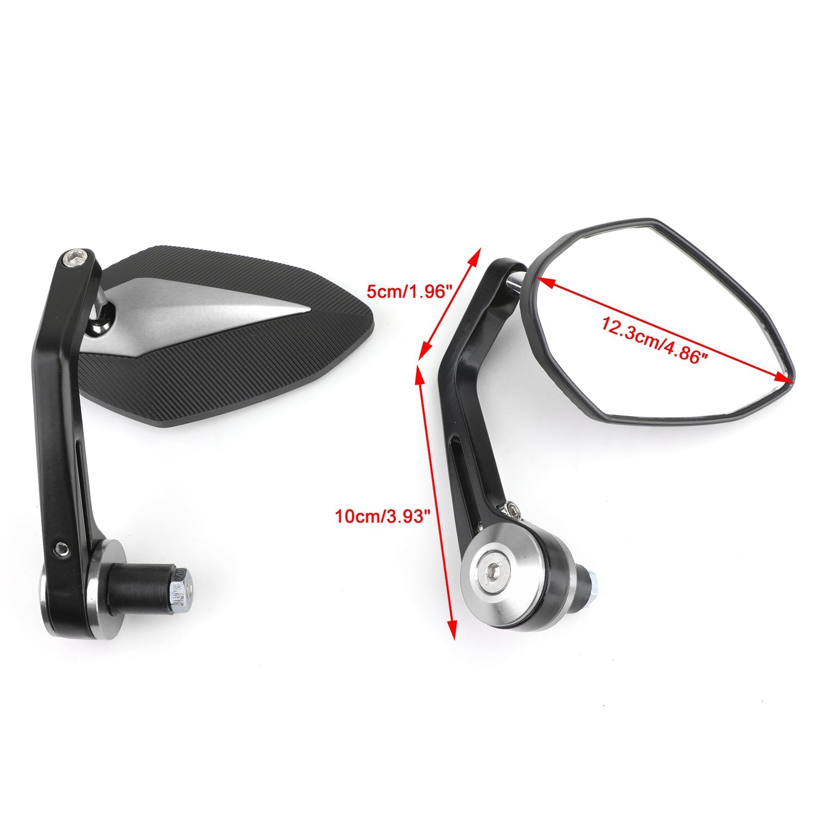 CNC Motorcycle 7/8 Handle Bar End Rearview Side Mirrors For Bobber Cafe Racer
