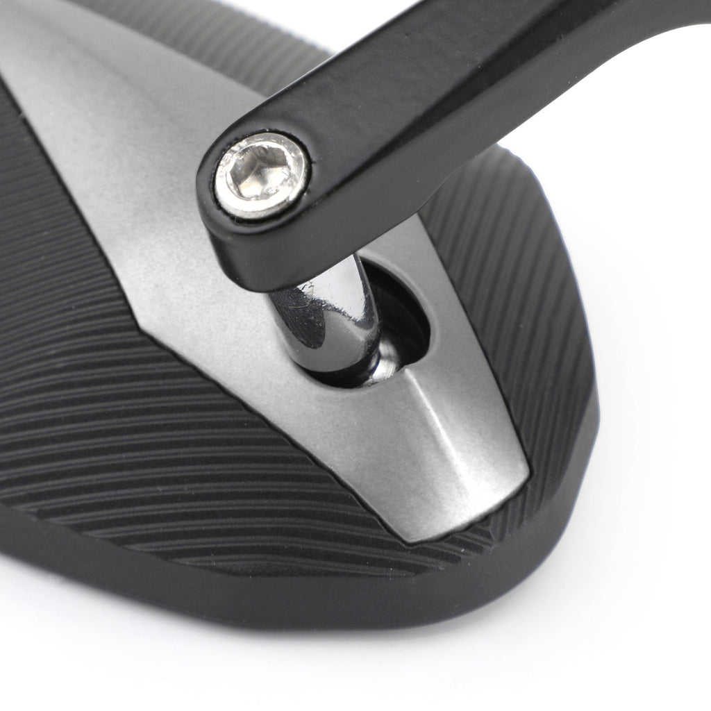 CNC Motorcycle 7/8 Handle Bar End Rearview Side Mirrors For Bobber Cafe Racer