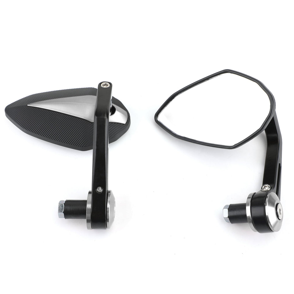 CNC Motorcycle 7/8 Handle Bar End Rearview Side Mirrors For Bobber Cafe Racer