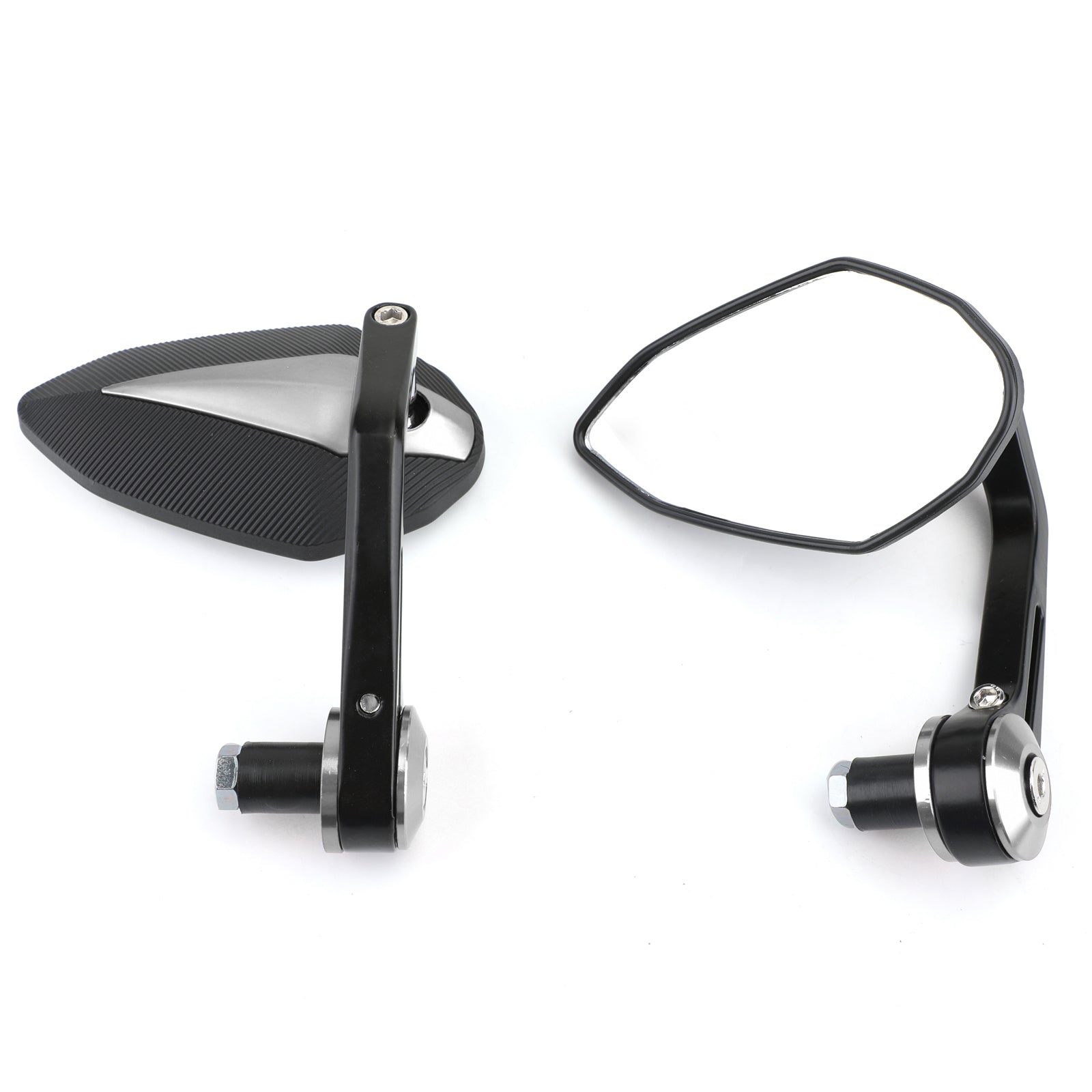 CNC Motorcycle 7/8 Handle Bar End Rearview Side Mirrors For Bobber Cafe Racer