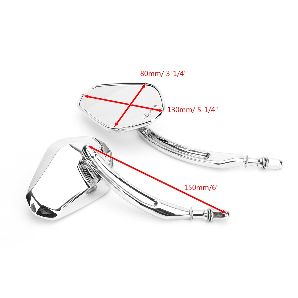 Diamond Rear View Mirrors Motorcycle Fit For Harley Cruiser Touring