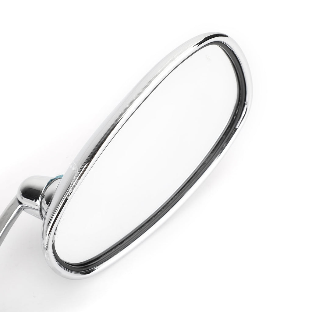 Pair M8 M10 Retro L-Bar Rearview Mirrors For Cafe Racer Bobber Custom Bobber