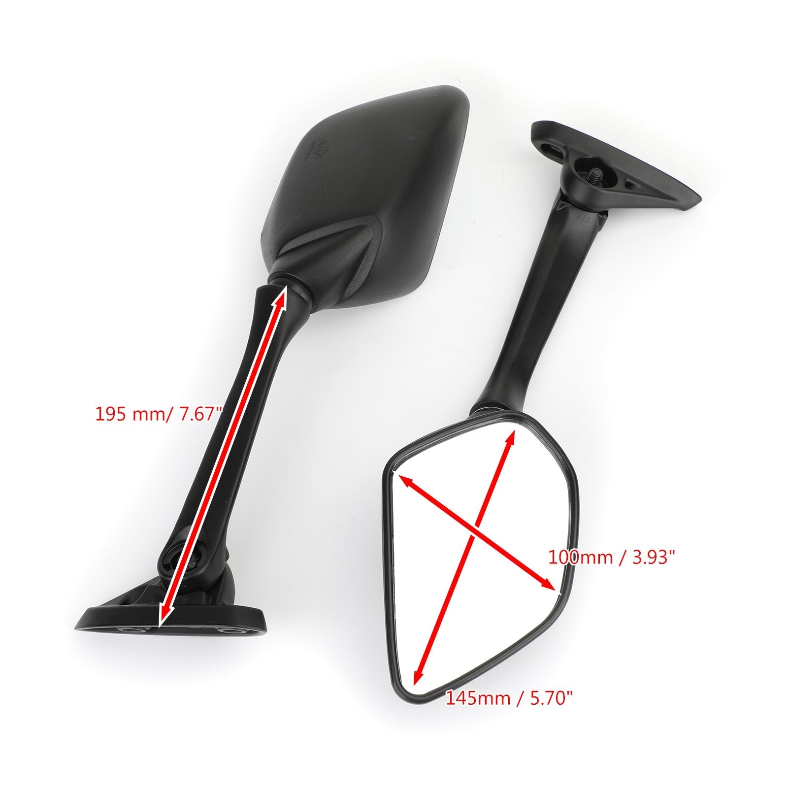 Rear View Mirrors Pair For Yamaha YZF R3 YZF R25 2015-2019 1WD-F6280-10 1WD-F6290-10