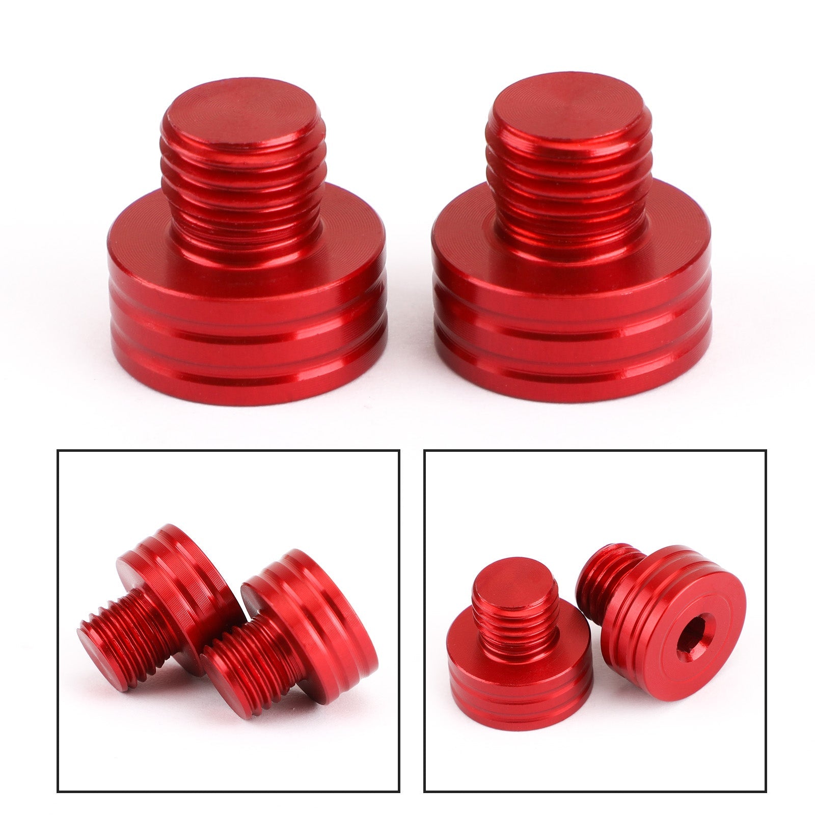 M10x1.25mm Mirror Hole Plugs Screws for Suzuki GSR400 DL650 SV650 GSX-S750 1000