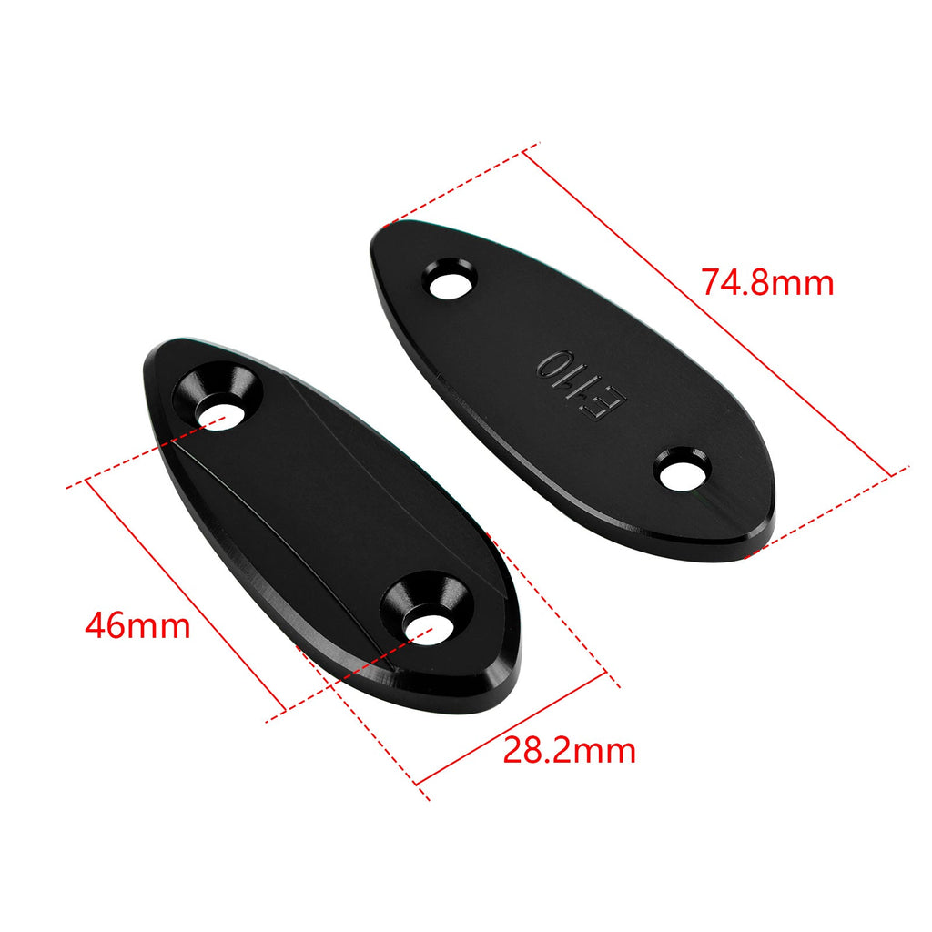 Kawasaki ZX-6R ZX6R 2009-2012 Mirror delete blanking block off plates